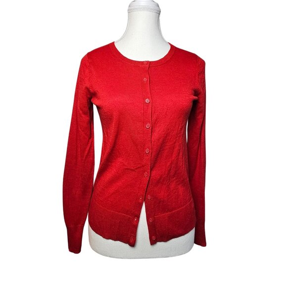 Old Navy Red Button-Up Knit jacket – XS - Picture 1 of 9